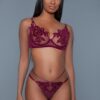 EVANGELINE BRA SET BORDEAUX L/XL -