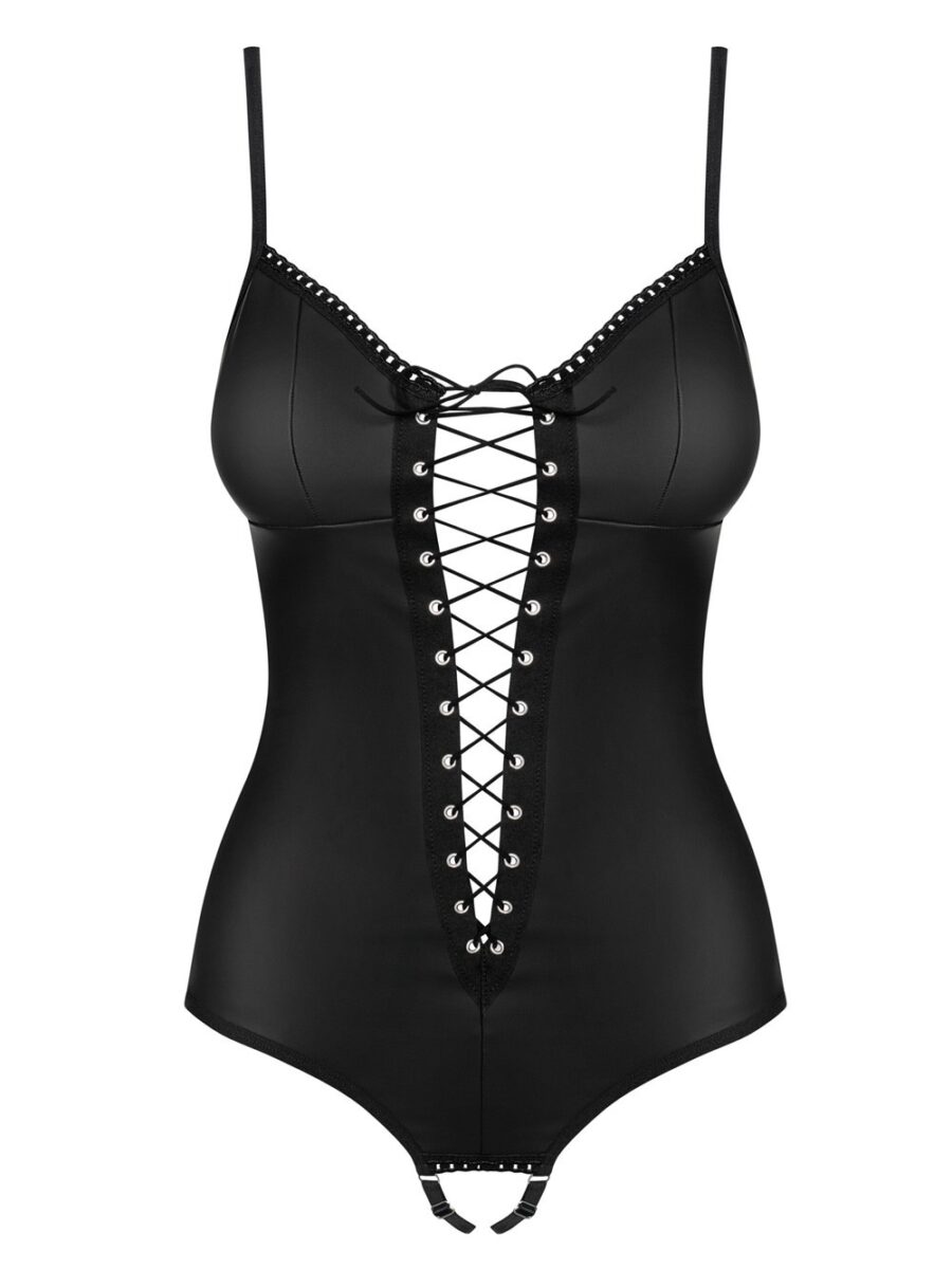 OBSESSIVE - REDELLA CROTCHLESS TEDDY BLACK L/XL -