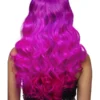 Manic Panic® Fuchsia Passion™ Siren Wig, Long Curled Ends with Fringe, Heat Styleable