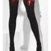 Opaque Hold-Ups, Black, with Red Bows