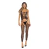 Ολόσωμο καλσόν On All Night 2Pc Set Bodystock Black OS - Rene Rofe Lingerie