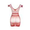 Μίνι Φόρεμα SUBBLIME - SHORT RED CROCHET GRILL DRESS ONE SIZE