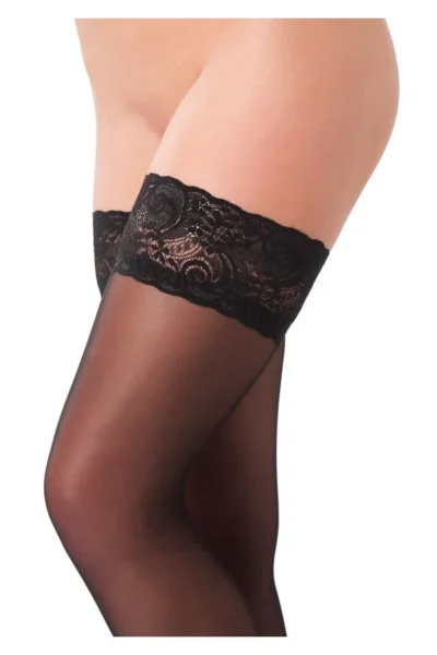 Κάλτσες AMORABLE BY RIMBA - HOLD-UP STOCKINGS - ONE SIZE - BLACK