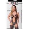 Ολόσωμο bodystocking Amorable by Rimba - Catsuit with open crotch - One Size - Black