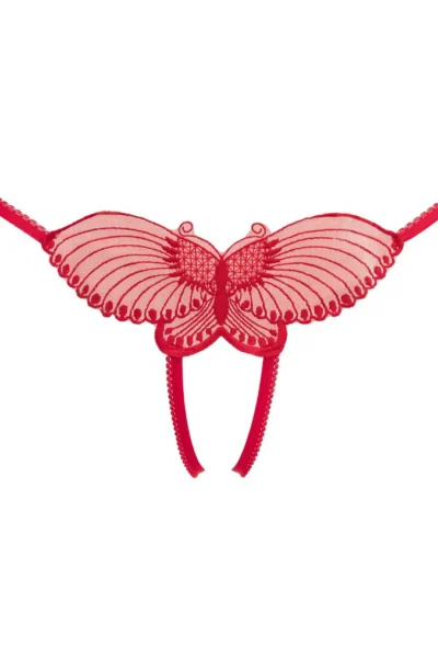 Εσώρουχο χωρίς καβάλο Amorable by Rimba - Open Butterfly String - One Size - Red