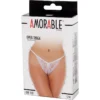 Εσώρουχο με ανοιχτό καβάλο Amorable by Rimba - Open Tanga - One Size - White