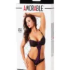 Κορμάκι Amorable by Rimba - Playsuit - One Size - Black / Purple