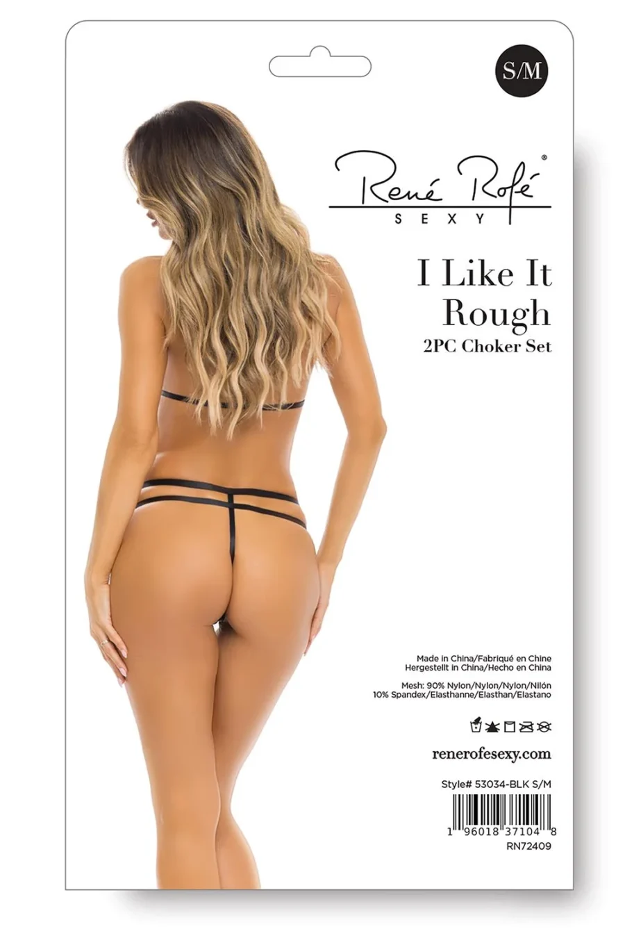 Σετ εσώρουχα I LIKE IT ROUGH 2PC CHOKER SET BLACK