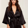 BACI ALL SATIN ROBE BLACK OS - Image 3