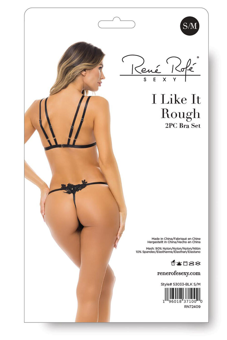 RENE ROFE I LIKE IT ROUGH 2PC SET BLACK S/M - Image 4