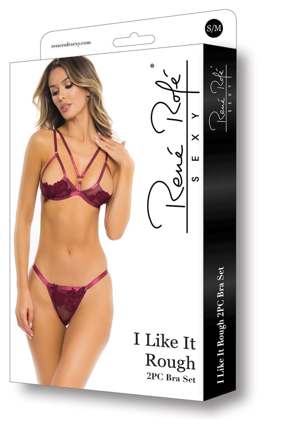 RENE ROFE I LIKE IT ROUGH 2PC SET BURGUNDY S/M - Image 3