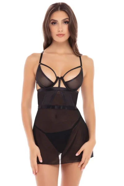 Babydoll με στρινγκ New In Town 2 Piece Chemise Set RENE ROFE LINGERIE