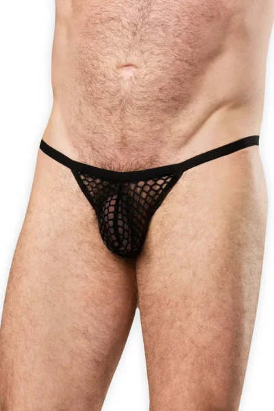 Ανδρικό στρινγκ Amorable by Rimba - Fishnet Thong - One Size - Black